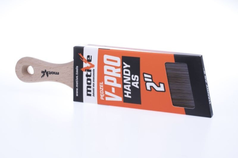 Pensula scurta profesionala la unghi 2" - 50mm cu maner din lemn V-PRO Motive [2]