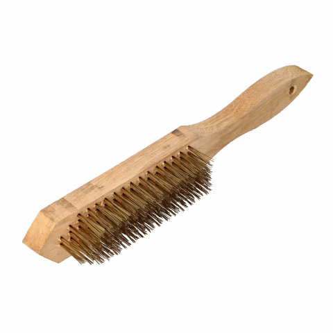 Alte scule de mana - Perie sarma cu maner din lemn si 6 randuri de perii din alama Faster Tools