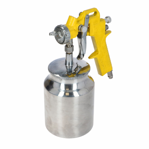 Accesorii pentru sculele pe aer - Pistol pentru vopsit cu aer si rezervor in jos 0.8l Brenar