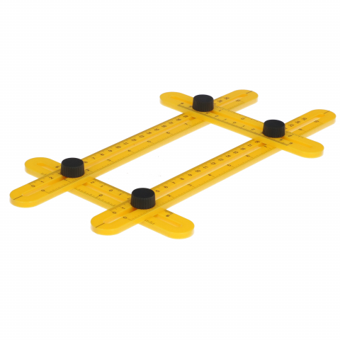 Rigla 4 segmente pentru trasare si contur din plastic 250mm Faster Tools