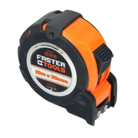 Unelte pentru masura si precizie - Ruleta 10mx25mm clasa II Faster Tools