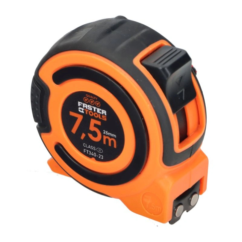 Unelte pentru masura si precizie - Ruleta 7.5mx25mm clasa II Faster Tools