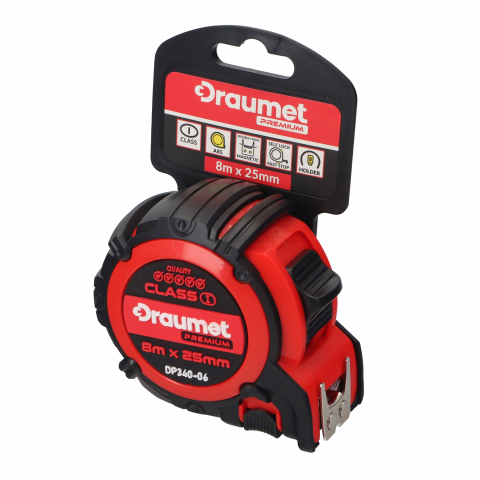 Rulete - Ruleta PRO 8mx25mm Fast-Stop Draumet