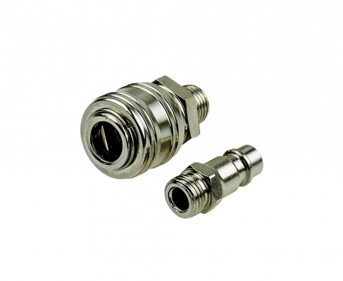 Accesorii pentru sculele pe aer - Set 2 conectori aer cu filet exterior 1/4 Faster Tools