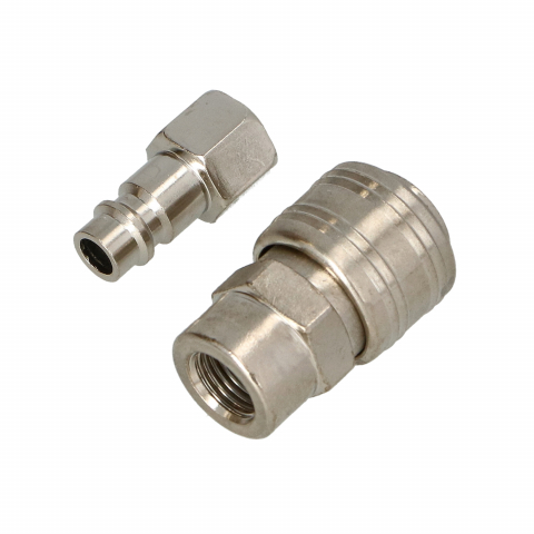 Accesorii pentru sculele pe aer - Set 2 conectori aer cu filet interior 1/4 Faster Tools