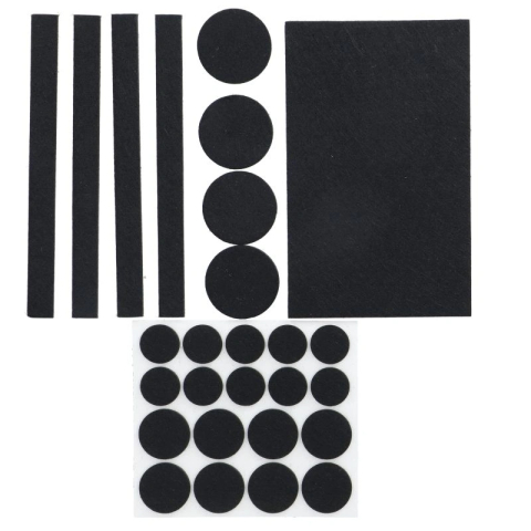 Set 27 pise protectie pentru mobila din fetru negre Faster Tools [2]