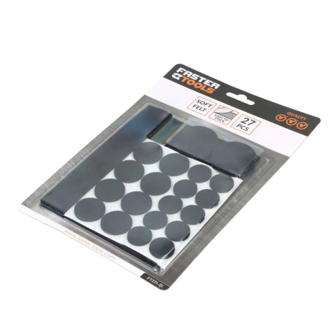 Set 27 pise protectie pentru mobila din fetru negre Faster Tools [1]