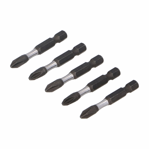 Biti, prelungitoare si accesorii - Set 5 biti negri pentru impact profesionali PH2x50mm Draumet
