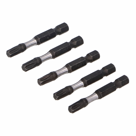 Biti, prelungitoare si accesorii - Set 5 biti negri pentru impact profesionali T30x50mm Draumet