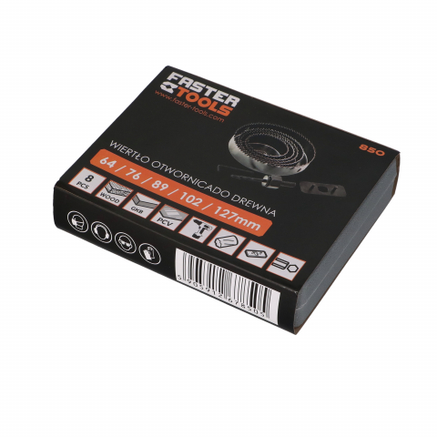 Set 5 freze max: 127mm pentru lemn, plstic si rigips Faster Tools [2]
