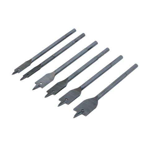 Burghie pentru lemn - Set 6 burghie plate pentru lemn 10-25mm Faster Tools