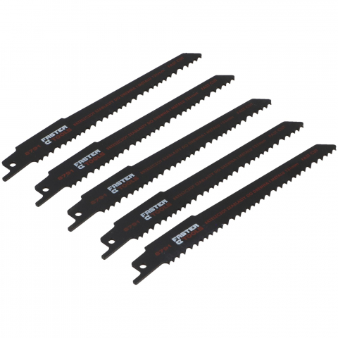 Panze pentru pendular si ferastrau sabie - Set panze pentru ferastrau sabie bi-metal 130mm 5buc/set Faster Tools