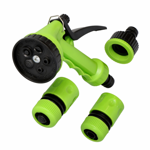Pistoale pentru stropit - Set pistol de stropit cu 7 functii si 3 accesorii pentru furtun de ½ Forester
