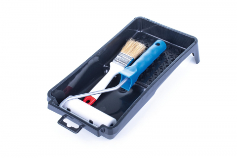 Trafaleti si accesorii DIY - Set tavita trafalet cu pensula si trafalet mic pentru vopseluri alchidice  Inter-S