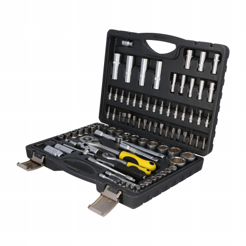 Truse de tubulare si chei - Set trusa tubulare 1/2 & 1/4 94 piese CRV Faster Tools