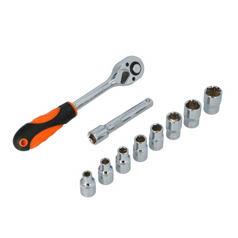 Truse de tubulare si chei - Set tubulare 1/2 10 piese 8-21mm Faster Tools