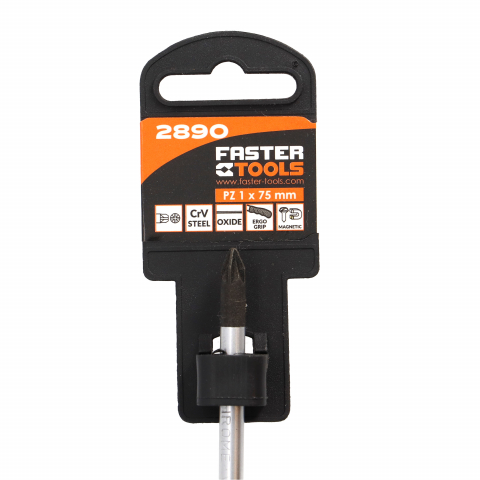 Surubelnita cu maner cauciucat cruce PH0x100mm Faster Tools [3]