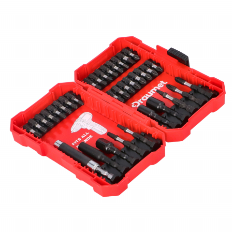 Biti, prelungitoare si accesorii - Trusa cu 34 de biti de impact Draumet