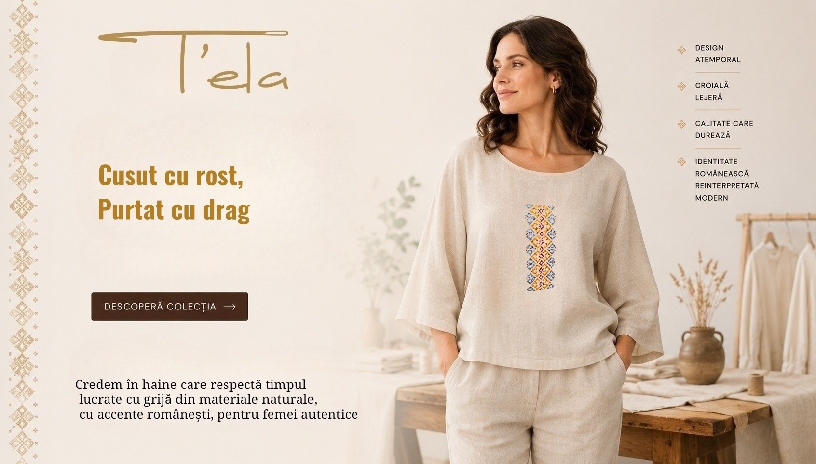 Tela- cusute cu rost purtate cu drag