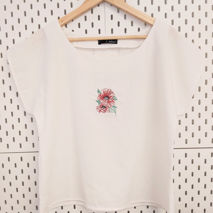 Bluză din bumbac cu broderie florală – Bella [1]