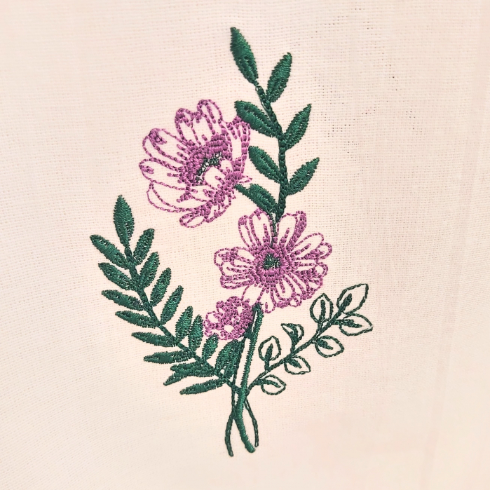 Bluză din bumbac cu broderie florală – Iris [2]