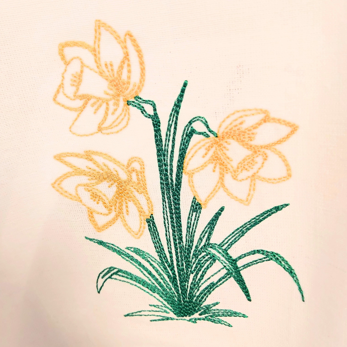 Bluză din bumbac cu broderie florală – Crina [2]