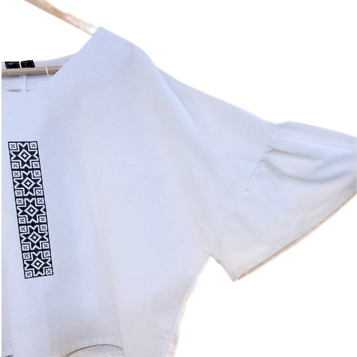 Bluză bumbac 100% cu broderie etno - lejeritate și simplitate [3]