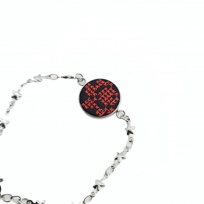 Bratara inox cu broderie [1]