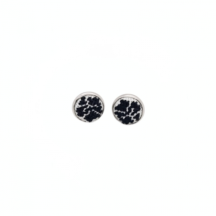Cercei din inox cu broderie [1]