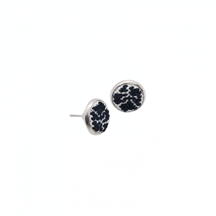 Cercei din inox cu broderie [2]