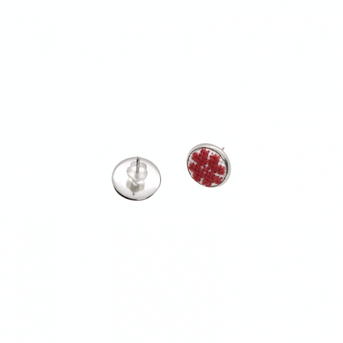 Cercei din inox cu broderie [3]