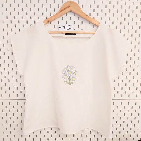 Bluze - Bluză din bumbac cu broderie florală – Daisy, S
