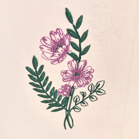 Bluză din bumbac cu broderie florală – Iris, M [2]