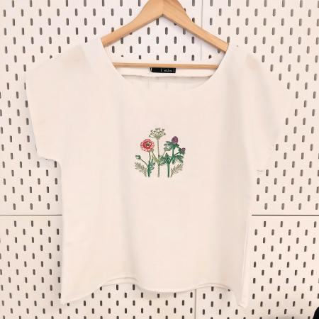 Bluze - Bluză din bumbac cu broderie florală – Elena, S