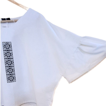 Bluză bumbac 100% cu broderie etno - lejeritate și simplitate [2]