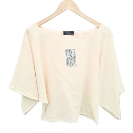 Bluză bumbac 100% cu broderie etno - lejeritate și simplitate [1]