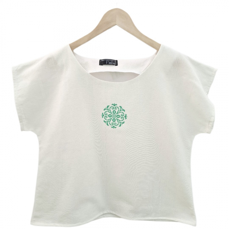 Bluză bumbac 100% cu broderie etno - lejeritate și simplitate [1]