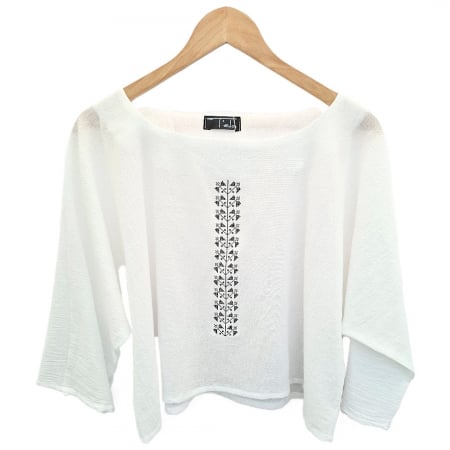 Bluză bumbac 100% cu broderie etno - lejeritate și simplitate [1]