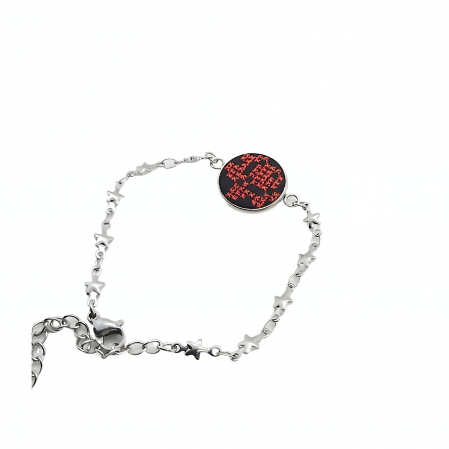 Bratara inox cu broderie [2]