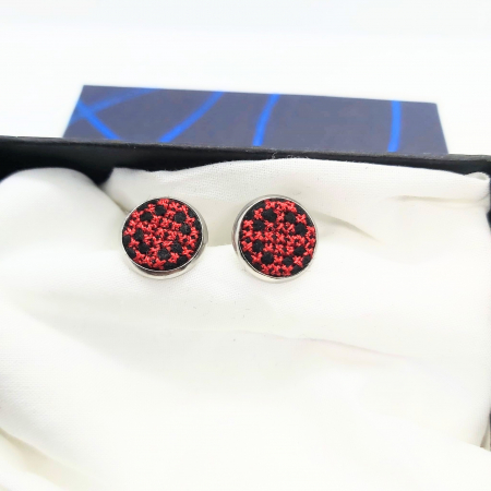 Cercei din inox cu broderie [2]