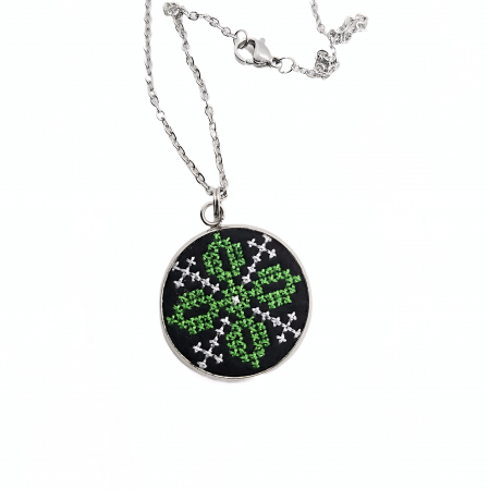 Colier lant inox cu broderie [1]