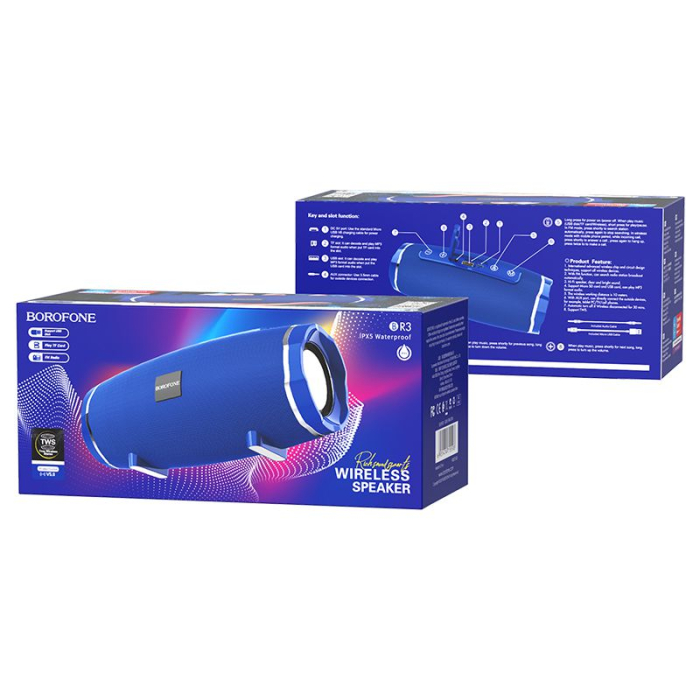 Boxa portabila bluetooth Borofone BR3 Rich Sound blue [3]