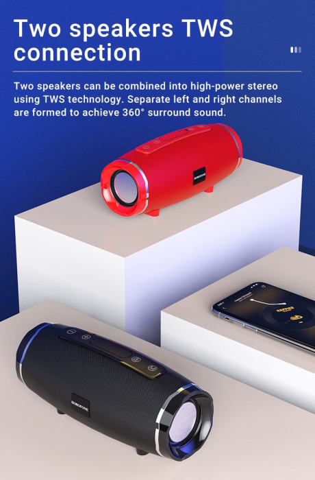 Boxa portabila bluetooth Borofone BR3 Rich Sound blue [10]