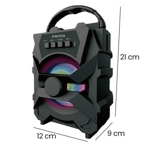 Boxa portabila Proda bluetooth - cu radio / SD card / AUX / USB negru (PD-S500 negru) [7]