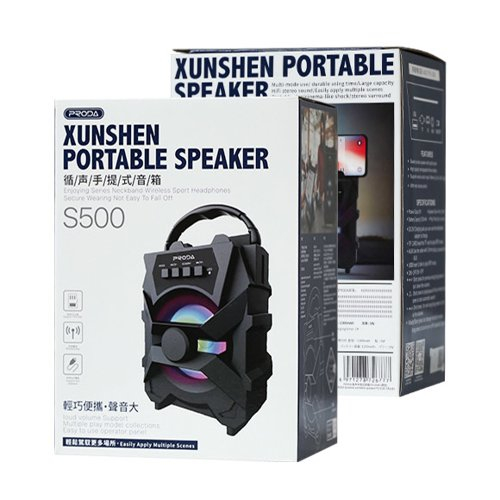 Boxa portabila Proda bluetooth - cu radio / SD card / AUX / USB negru (PD-S500 negru) [5]