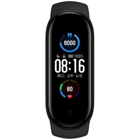 Bratara fitness M5, ecran color HD, bluetooth, monitorizare somn/ritm cardiac/saturatie oxigen/tensiune arteriala, curea neagra [2]