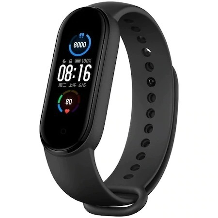 Bratara fitness M5, ecran color HD, bluetooth, monitorizare somn/ritm cardiac/saturatie oxigen/tensiune arteriala, curea neagra [1]