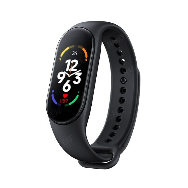 Bratara fitness M7, ecran color HD, bluetooth, monitorizare somn/ritm cardiac/saturatie oxigen/tensiune arteriala, curea neagra [1]