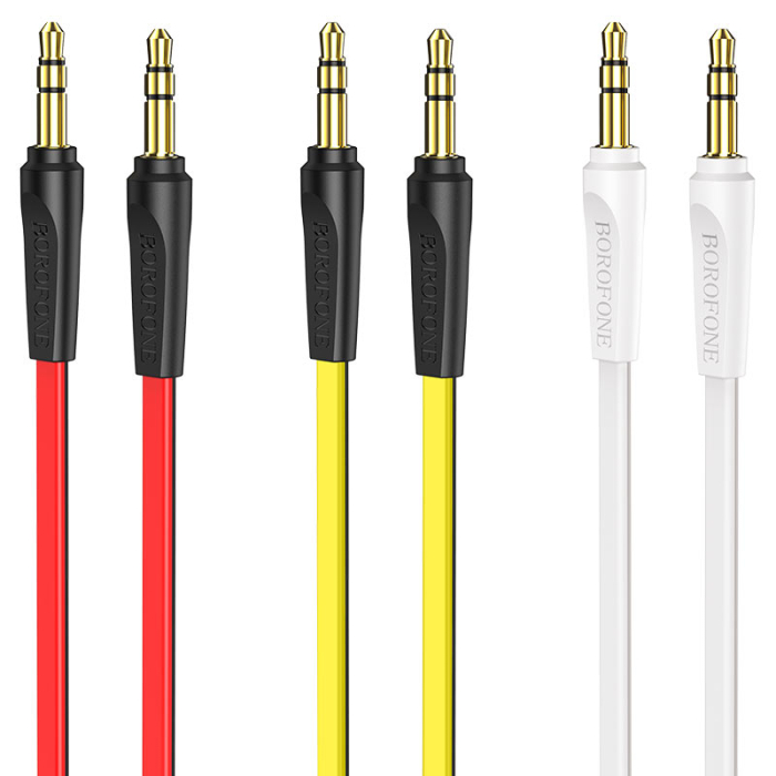 Cablu AUX Borofone BL6, AUX jack 3.5mm, 2m, rosu [3]