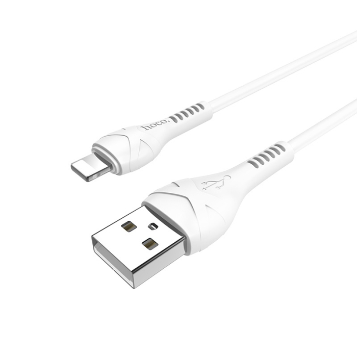 Cablu date si incarcare USB/Lightning Hoco X37, 2.4A, 1 m, alb [3]